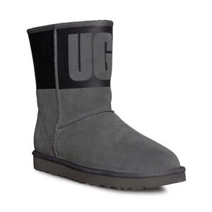 UGG Charcoal and Black Logo Boots